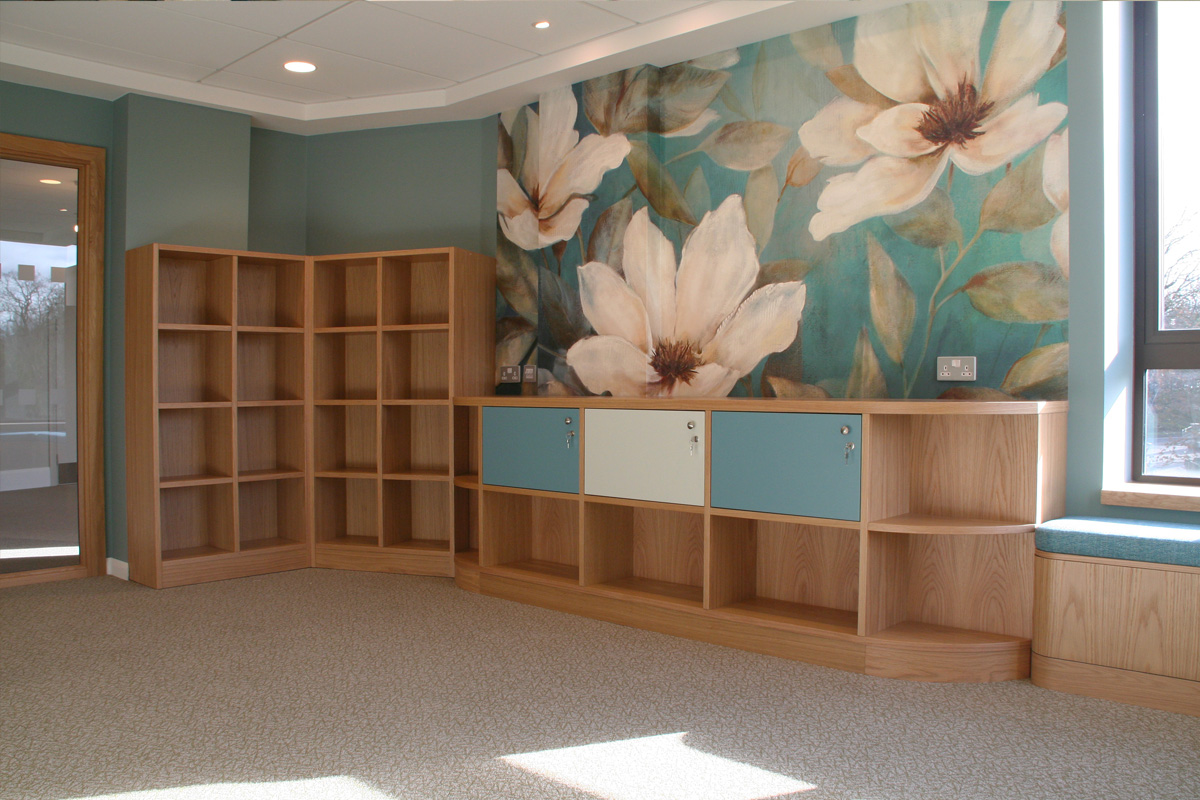 Fitted communal storage and seating