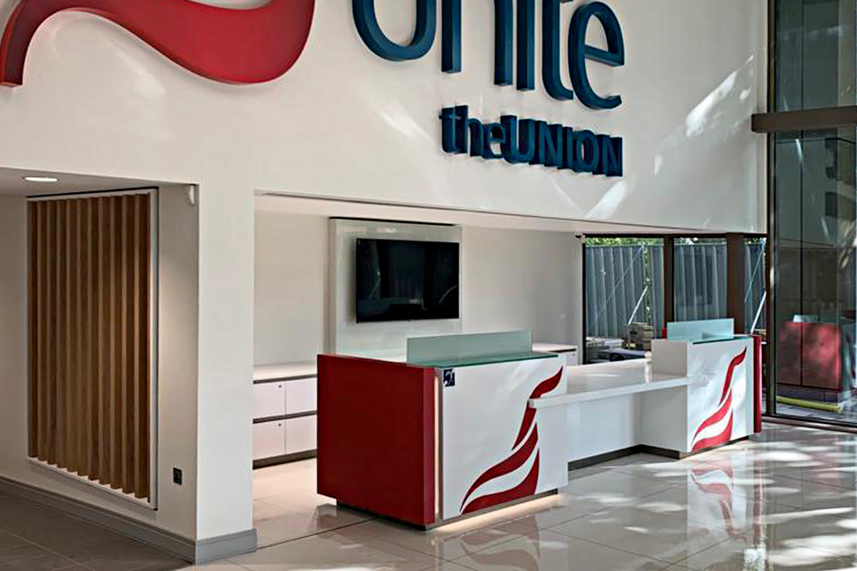 Unite the Union Reception Counter